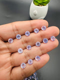 6 mm Lavender Quartz Round Cut - Pack of 4 Pcs - Medium Lavender Color - AAA Quality