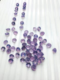 6 mm Lavender Quartz Round Cut - Pack of 2 Pcs -Dark Lavender Color - AAA Quality