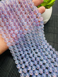 Lavender Quartz Round Beads 8 mm Size - AAAA Quality- 40 cm Length- Natural Lavender Quartz Beads