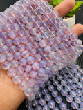 Lavender Quartz Round Beads 8 mm Size - AAAA Quality- 40 cm Length- Natural Lavender Quartz Beads