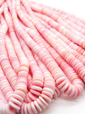 Queen Conch 6-12MM Shell Roundel Beads • Graduate Size • Length 16 Inch • AAA Quality • Natural Pink Queen Conch Shell Beads