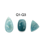 Aquamarine Cabochon • Code Q1-Q3 • AAA Quality • Natural Aquamarine Cabs • Perfect for Jewelry Making • Wire Wrapping Stone