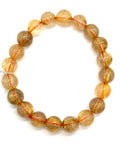 Golden Rutile Bracelet •10mm Size • Code Q4• Weight 24.9 gm - 4A Quality • Natural Rutilated Quartz Bracelet