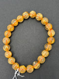 Golden Rutile Round Bracelet •8.5mm Size • Code Q6• Weight 20.4 gm - 4A Quality • Natural Rutilated Quartz Bracelet
