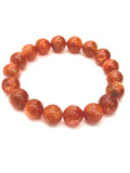 Sunstone Bracelet 11.5 mm size- Code #U4 -AAA Quality -Weight 37.6 gm Natural Sunstone Round Bracelet - Length 7.5 Inch