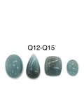 Aquamarine Cabochon • Code Q12-Q15 • AAA Quality • Natural Aquamarine Cabs • Perfect for Jewelry Making • Wire Wrapping Stone