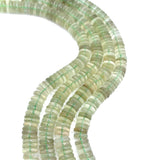 10MM Prasiolite Heishi beads, Green Amethyst Heishi shape, length 14" Smooth Heishi.