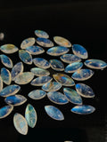 Rainbow Moonstone Marquise Cabs 5-6x10-11 mm - Pack of 2 Pcs - Blue Fire Moonstone Cabochons