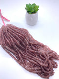 Strawberry Quartz faceted Heishi 6 mm - AAA Quality- Faceted heishi/ Tyre beads - Length 16 Inch