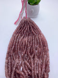 Strawberry Quartz faceted Heishi 6 mm - AAA Quality- Faceted heishi/ Tyre beads - Length 16 Inch