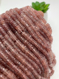 Strawberry Quartz faceted Heishi 6 mm - AAA Quality- Faceted heishi/ Tyre beads - Length 16 Inch