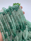 Green Strawberry Quartz faceted Heishi 6 - 6.5 mm - AAA Quality- Faceted heishi/ Tyre beads - Length 16 Inch