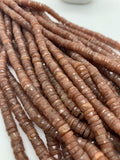 Peach Moonstone Faceted Heishi 6mm - AAA Quality - Length 16 Inch - Moonstone Heishi Tyre Beads