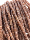Peach Moonstone Faceted Heishi 6mm - AAA Quality - Length 16 Inch - Moonstone Heishi Tyre Beads