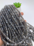 Grey Moonstone Faceted Heishi 6 / 6-6.5 mm - AAA Quality - Length 16 Inch - Moonstone Heishi Tyre Beads