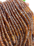 Hessonite Garnet faceted Heishi 4.5 / 5 mm - Length 16" - Hessonite Garnet Heishi Tyre Beads