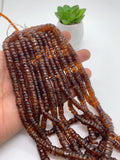 Hessonite Garnet faceted Heishi 4.5 / 5 mm - Length 16" - Hessonite Garnet Heishi Tyre Beads
