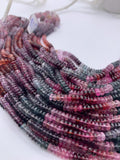 Spinel Roundel Beads - 4-4.5 / 4.5 mm Size - AAA Quality - 14 Inch Length- Multi Spinel Rondelle Beads