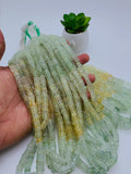 Prehnite Faceted Heishi Beads 6 mm- Length 16 Inch - AAA Quality - Natural Prehnite Faceted Heishi Tyre Beads