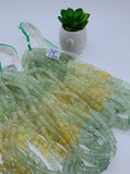 Prehnite Faceted Heishi Beads 6 mm- Length 16 Inch - AAA Quality - Natural Prehnite Faceted Heishi Tyre Beads