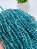 Apatite Faceted Heishi Beads 5/ 5.5 mm - AAA Quality - Length 16 '' - Natural Apatite Heishi Tyre Beads