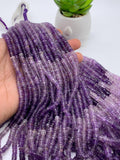 Amethyst Faceted Heishi Beads 5 / 6 mm - Length 16 inch- AAA Quality- Natural Amethyst Heishi Tyre Beads