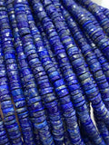 Lapis Faceted Heishi Beads 6 mm - AAA Quality - Length 16 ''- Natural Lapis heishi Tyre Beads