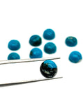 Blue Opalina Round Cabs - 5 mm Size - Pack of 12 Pc- Natural Opalina Cabochons - Origin Peru- AAAA Quality