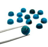 Blue Opalina Round Cabs - 8 mm Size - Pack of 5 Pc- Natural Opalina Cabochons - Origin Peru- AAAA Quality