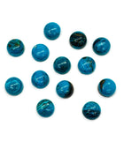 Blue Opalina Round Cabs - 7 mm Size - Pack of 6 Pc- Natural Opalina Cabochons - Origin Peru- AAA Quality