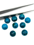 Blue Opalina Round Cabs - 9 mm Size - Pack of 4 Pc- Natural Opalina Cabochons - Origin Peru- AAAA Quality
