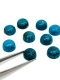 Blue Opalina Round Cabs - 9 mm Size - Pack of 4 Pc- Natural Opalina Cabochons - Origin Peru- AAAA Quality