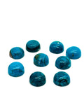 Blue Opalina Round Cabs - 9 mm Size - Pack of 4 Pc- Natural Opalina Cabochons - Origin Peru- AAAA Quality