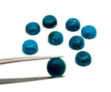 Blue Opalina Round Cabs - 11 mm Size - Pack of 4 Pc- Natural Opalina Cabochons - Origin Peru- AAA Quality