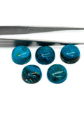 Blue Opalina Round Cabs - 12 mm Size - Pack of 2 Pc- Natural Opalina Cabochons - Origin Peru- AAA Quality
