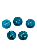 Blue Opalina Round Cabs - 12 mm Size - Pack of 2 Pc- Natural Opalina Cabochons - Origin Peru- AAA Quality