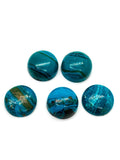 Blue Opalina Round Cabs - 16 mm Size - Pack of 1 Pc- Natural Opalina Cabochons - Origin Peru- AAA Quality