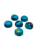 Blue Opalina Round Cabs - 15 mm Size - Pack of 1 Pc- Natural Opalina Cabochons - Origin Peru- AAAA Quality