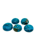 Blue Opalina Round Cabs - 17-20 mm Size - Code B1-B5- Natural Opalina Cabochons - Origin Peru- AAAA Quality