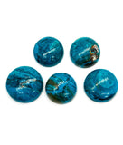 Blue Opalina Round Cabs - 17-20 mm Size - Code B1-B5- Natural Opalina Cabochons - Origin Peru- AAAA Quality