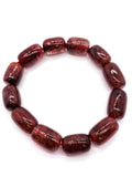 Copper Rutile Bracelet •11-12x15-18mm Size • Code R11• AAA Quality •Weight 45.5 gm. Natural Rutilated Quartz Bracelet