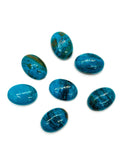 Blue Opalina Oval Cabs - 13X18 mm Size - Natural Opalina Cabochons - Pack of 2 Piece Origin chili- AAA Quality