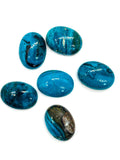 Blue Opalina Oval Cabs - 12X16 mm Size - Natural Opalina Cabochons - Pack of 2 Piece Origin chili- AAA Quality