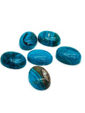 Blue Opalina Oval Cabs - 12X16 mm Size - Natural Opalina Cabochons - Pack of 2 Piece Origin chili- AAA Quality
