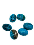 Blue Opalina Oval Cabs - 12X16 mm Size - Natural Opalina Cabochons - Pack of 2 Piece Origin chili- AAA Quality