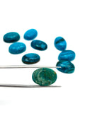 Blue Opalina Oval Cabs - 10X14 mm Size - Natural Opalina Cabochons Pack of 2 Piece- Origin chili- AAA Quality