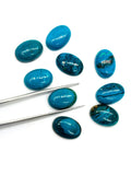 Blue Opalina Oval Cabs - 10X14 mm Size - Natural Opalina Cabochons Pack of 2 Piece- Origin chili- AAA Quality