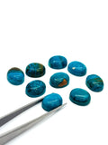 Blue Opalina Oval Cabs - 9X11 mm Size - Natural Opalina Cabochons - Pack of 4 Piece Origin chili- AAA Quality
