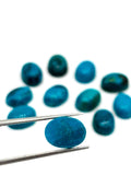 Blue Opalina Oval Cabs -8x10mm ,7x9mm, 6x8mm Natural Opalina Cabochons - Pack of 5 Piece Origin chili- AAA Quality