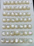 White MOP Clover Cabs • mm Size • Pack of 5 pcs • AAA Quality • Mother of Pearl Cabochons